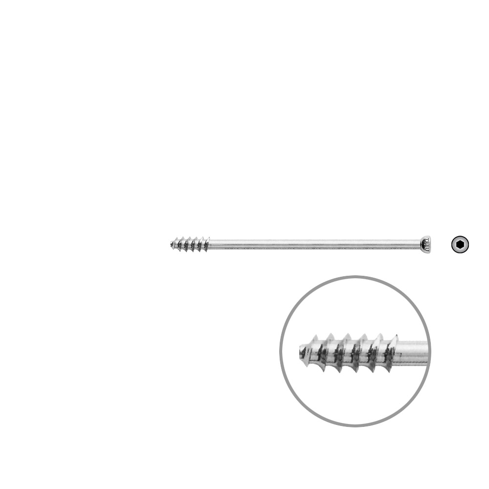 Hollow Screw 7 x 80mm thread 16mm 