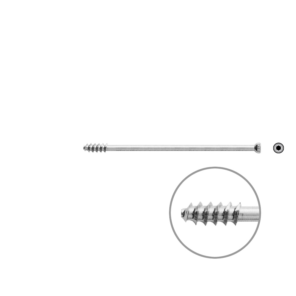 Hollow Screw 7 x 90mm thread 16mm 