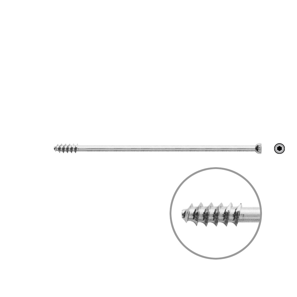 Hollow Screw 7 x 105mm thread 16mm 