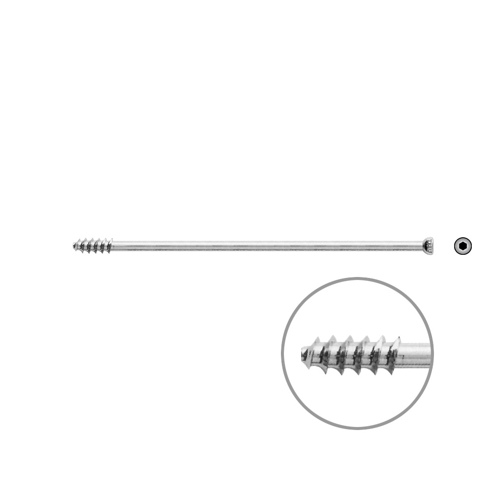 Hollow Screw 7 x 110mm thread 16mm 