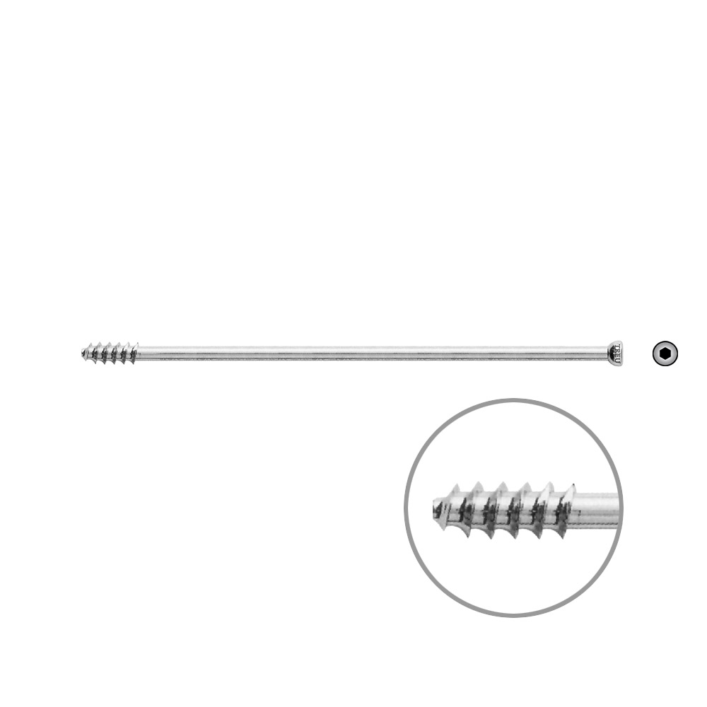 Hollow Screw 7 x 115mm thread 16mm 