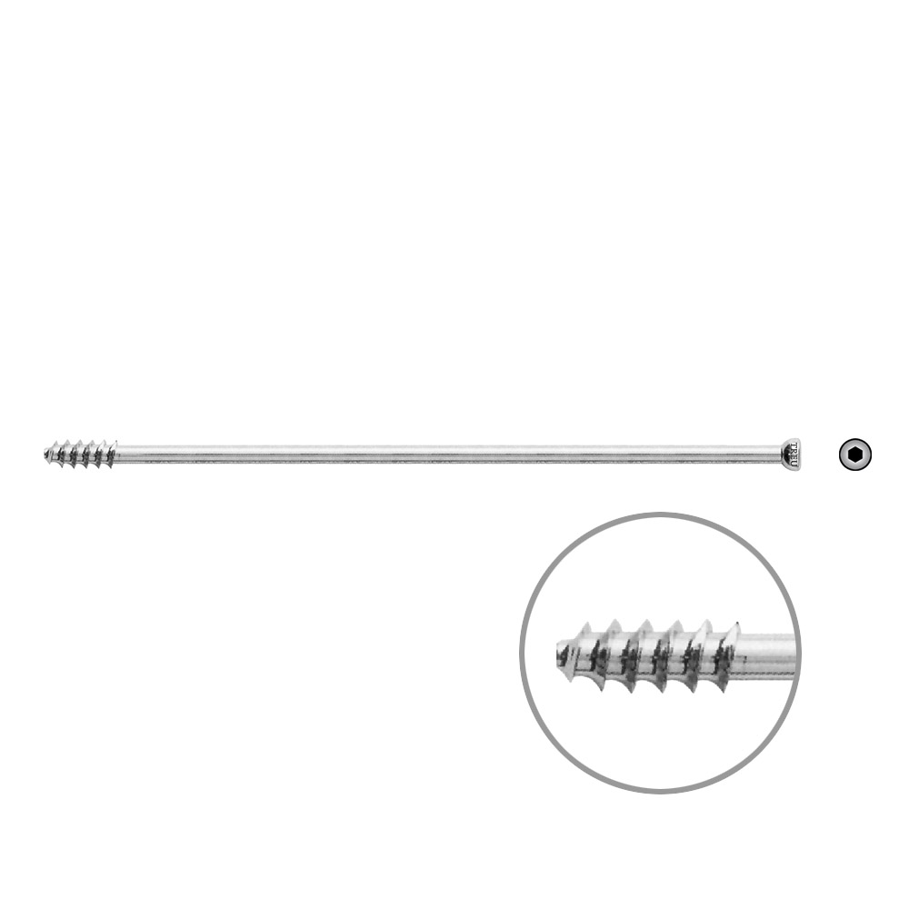 Hollow Screw 7 x 125mm thread 16mm 