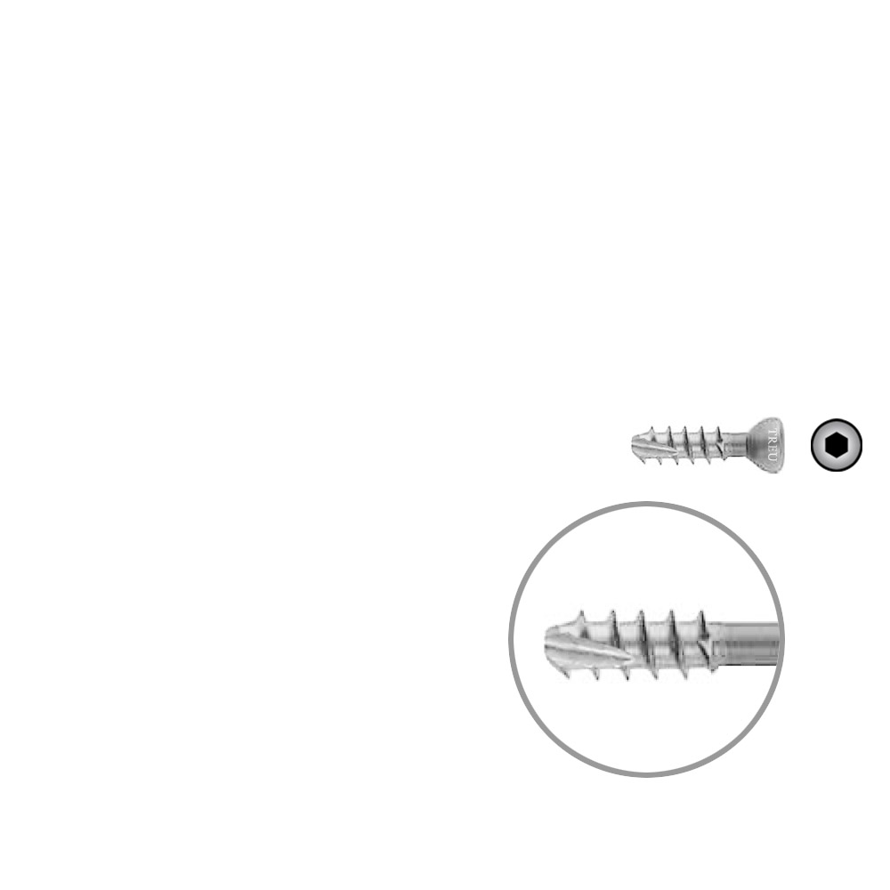 Hohlschraube 7mm Dia x 25mm 16 G SELBSTSCHNEIDEND 