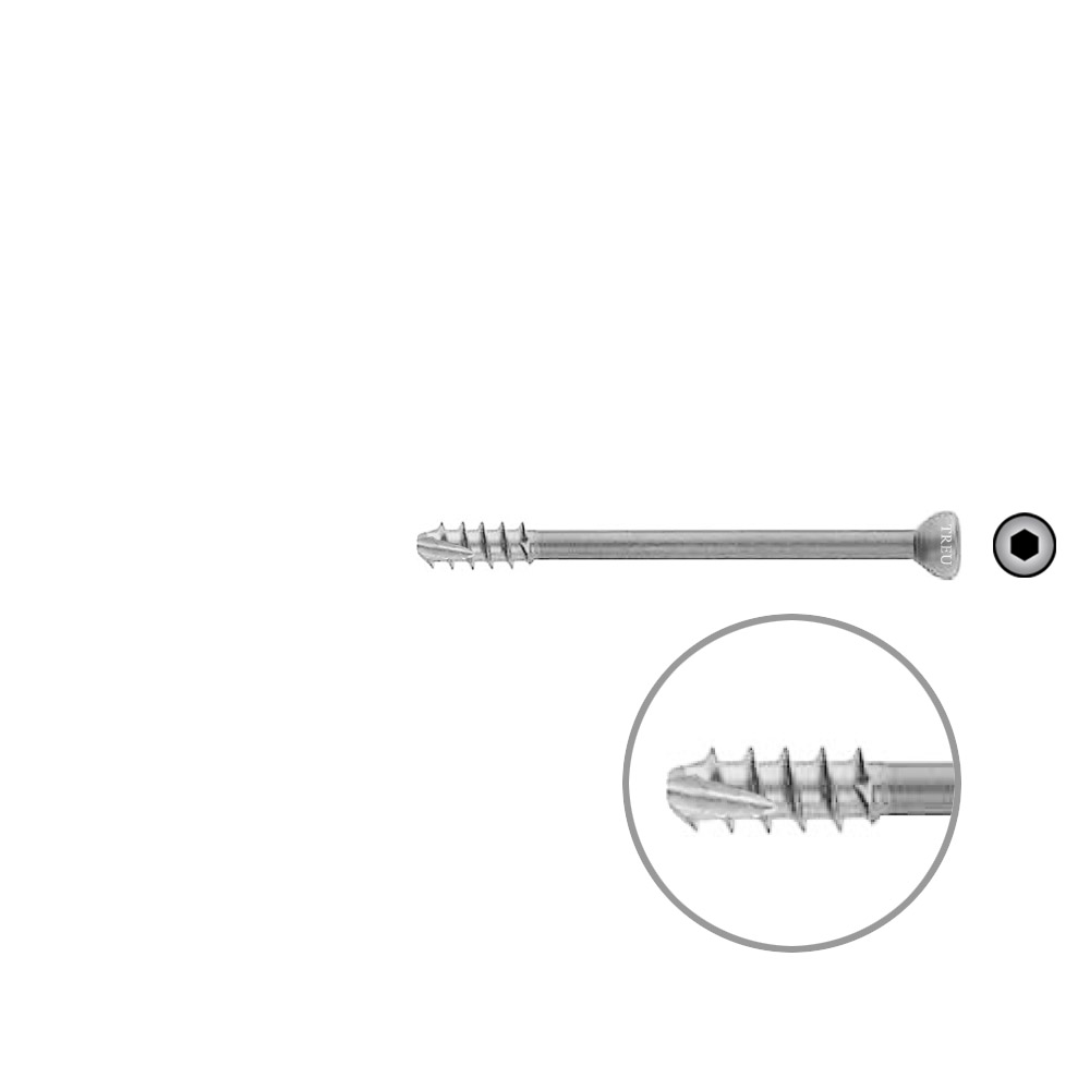 Hohlschraube 7mm Dia x 75mm 16 G SELBSTSCHNEIDEND 