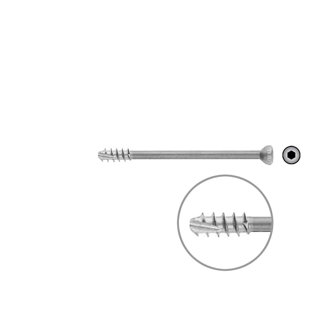 Hollow Screw 7 x 85mm thread 16mm SELF TAPPING 