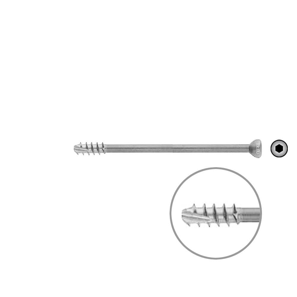 Hohlschraube 7mm Dia x 95mm 16 G SELBSTSCHNEIDEND 