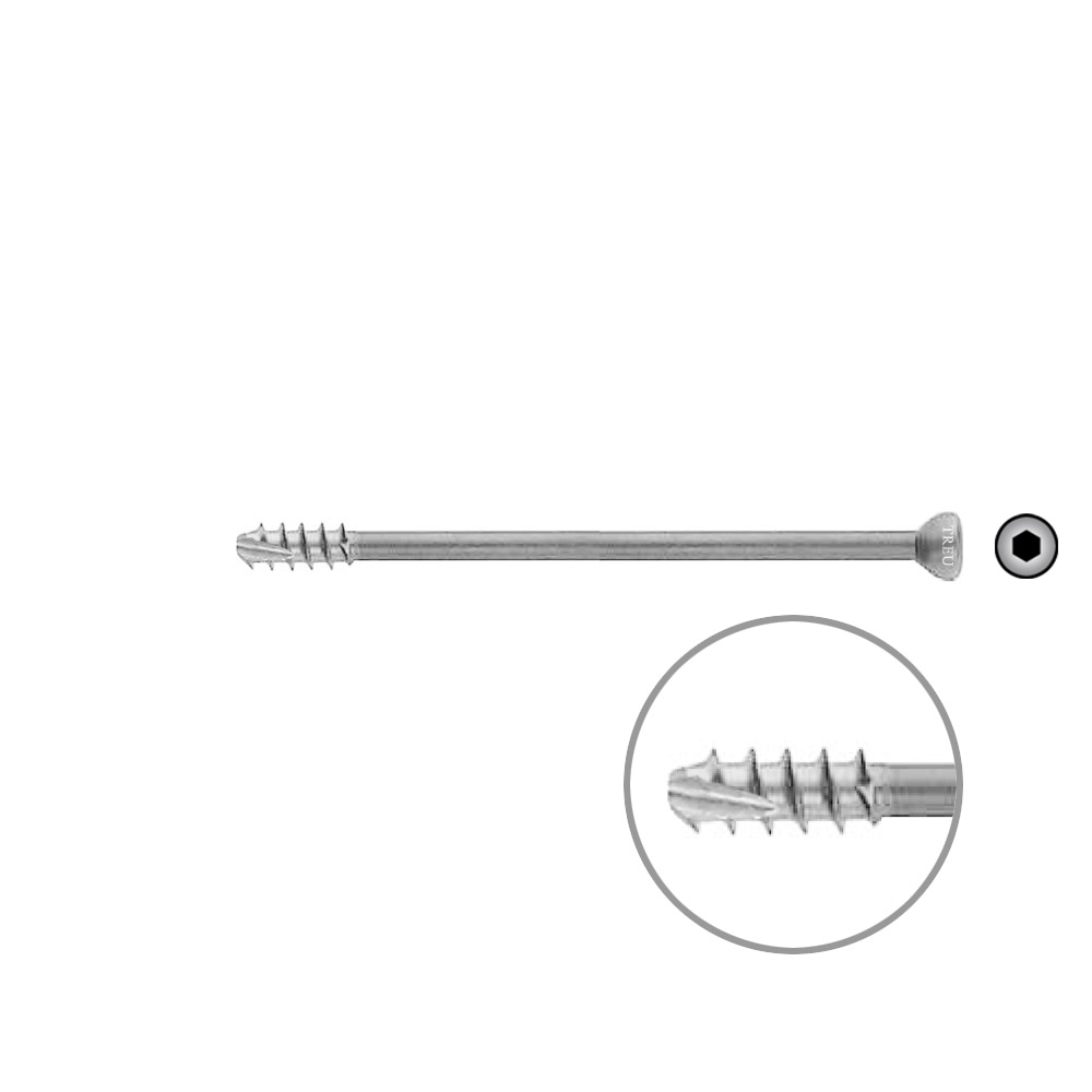 Hohlschraube 7mm Dia x 100mm 16 G SELBSTSCHNEIDEND 