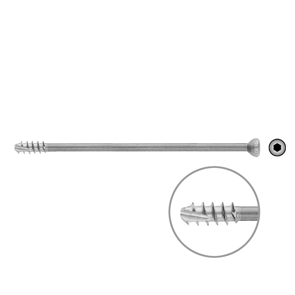 Hollow Screw 7 x 125mm thread 16mm SELF TAPPING 