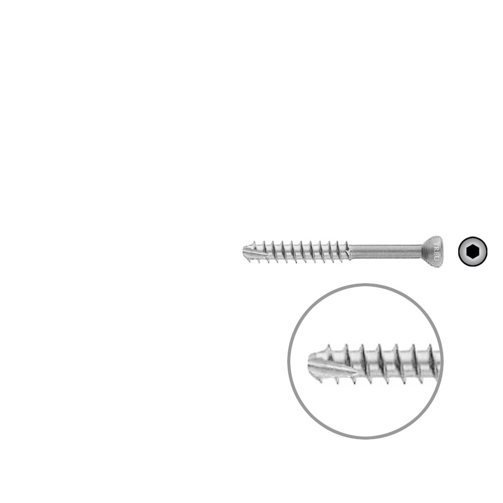 Hohlschraube 7mm Dia x 60mm 32 G SELBSTSCHNEIDEND 