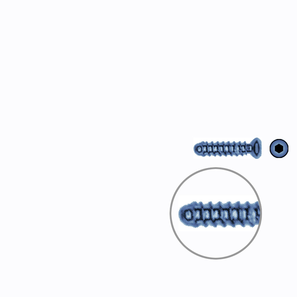 Hollow Screw 3,5 x 16mm thread 5mm SELF TAPPING TITANIUM 