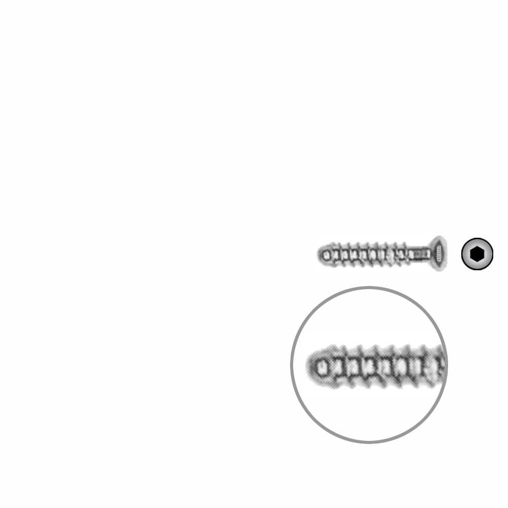 Hollow Screw 3,5 x 18mm thread 6mm SELF TAPPING 