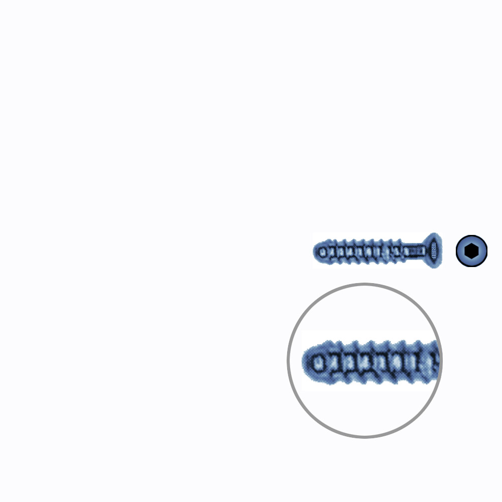 Hollow Screw 3,5 x 18mm thread 6mm SELF TAPPING TITANIUM 