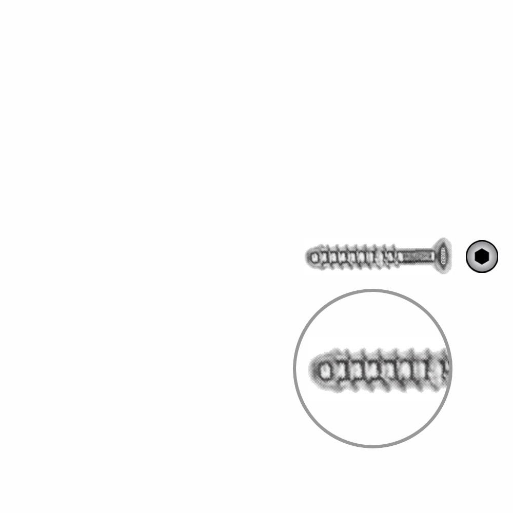 Hohlschraube 3,5 x 20mm 7mm Gew. SELBSTSCHNEIDEND 