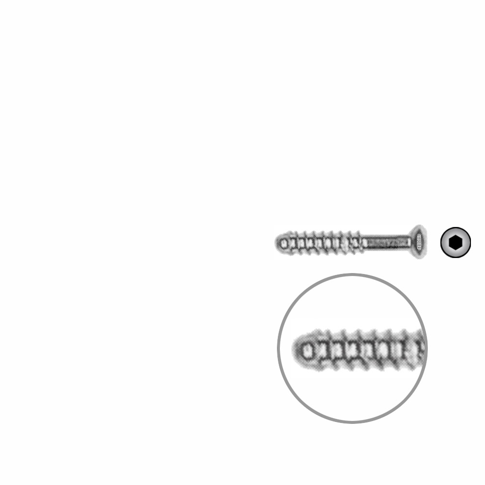 Hohlschraube 3,5 x 22mm 7mm Gew. SELBSTSCHNEIDEND 