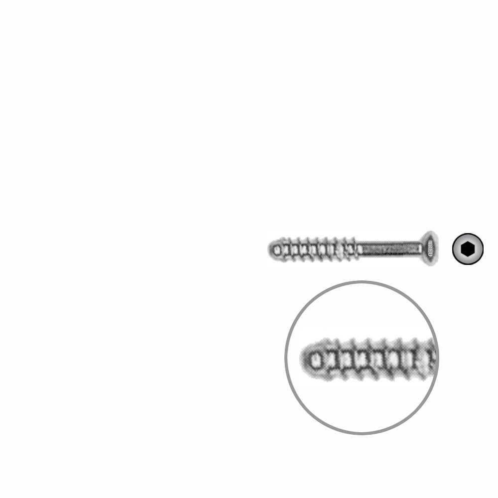 Hohlschraube 3,5 x 24mm 8mm Gew. SELBSTSCHNEIDEND 