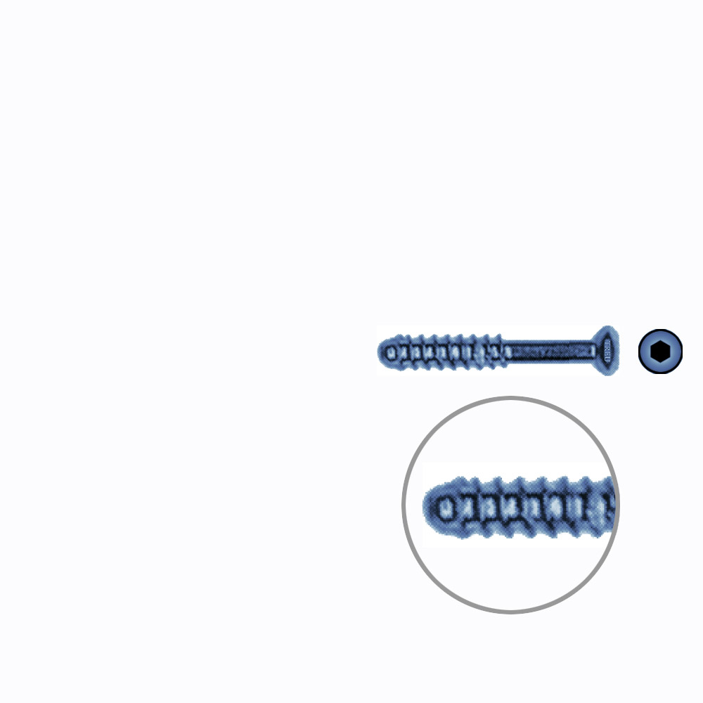 Hollow Screw 3,5 x 24mm thread 8mm SELF TAPPING TITANIUM 