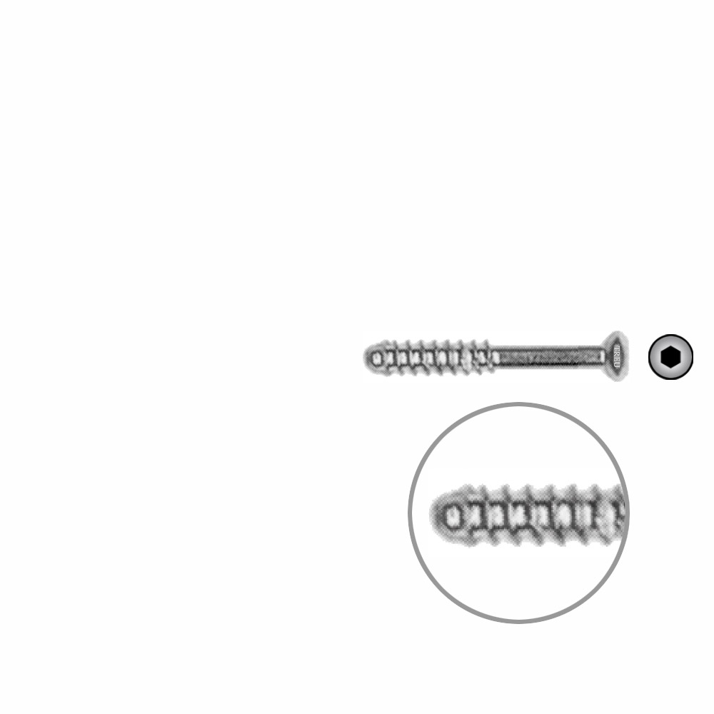 Hollow Screw 3,5 x 26mm thread 8mm SELF TAPPING 