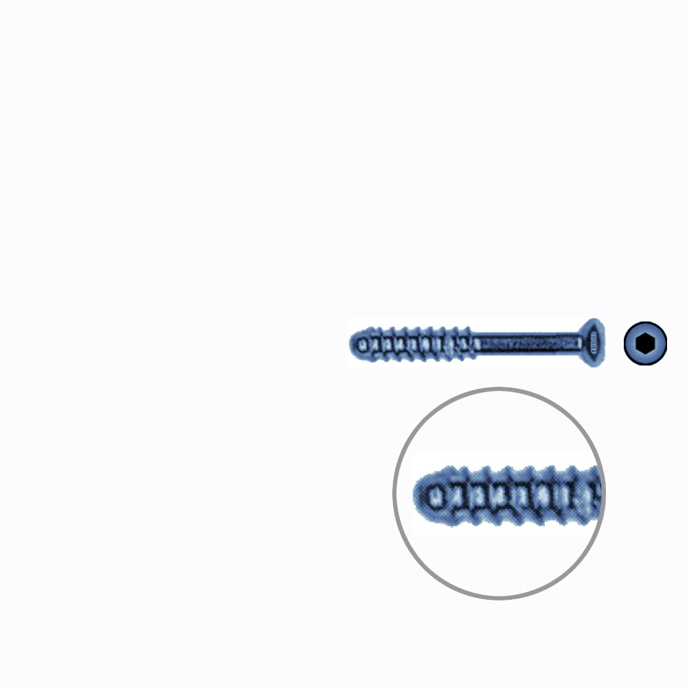 Hollow Screw 3,5 x 26mm thread 8mm SELF TAPPING TITANIUM 