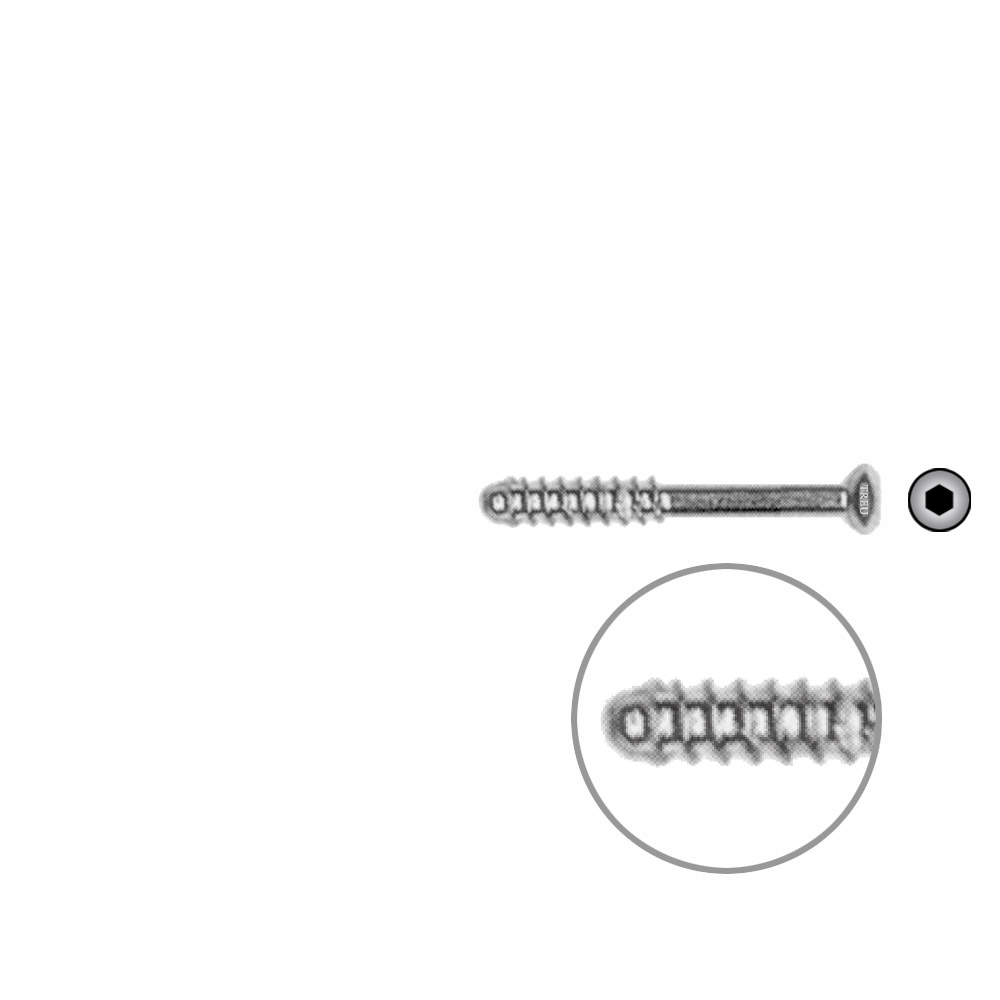 Hohlschraube 3,5 x 28mm 9mm Gew. SELBSTSCHNEIDEND 