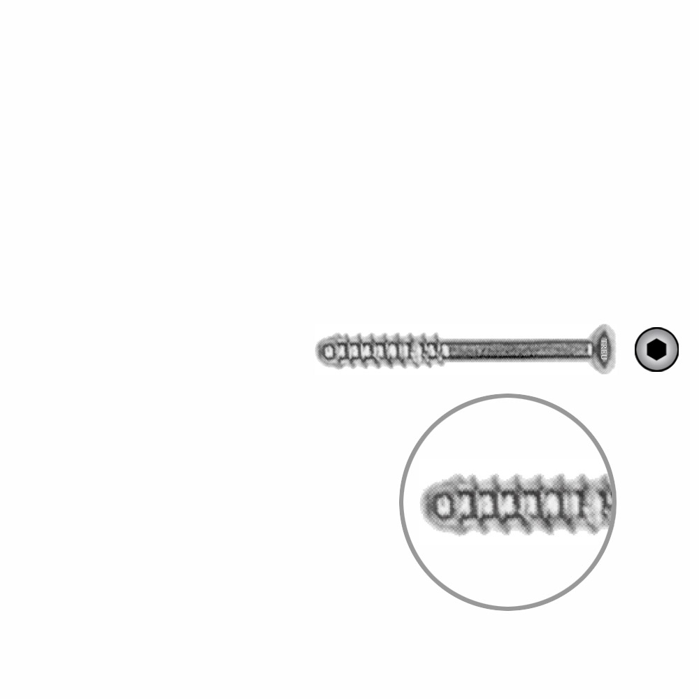 Hollow Screw 3,5 x 30mm thread 10mm SELF TAPPING 