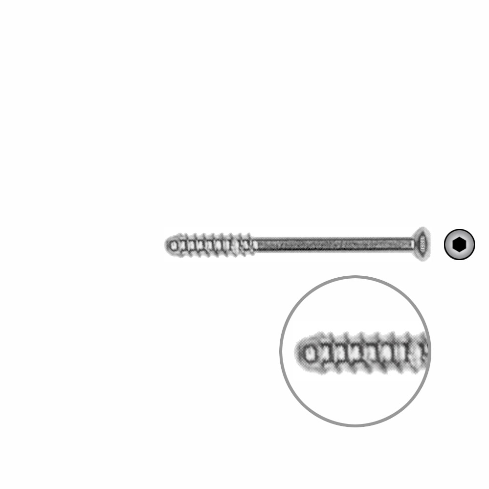 Hohlschraube 3,5 x 38mm 12mm Gew. SELBSTSCHNEIDEND 