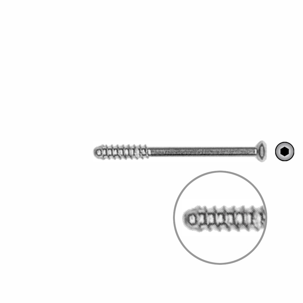 Hohlschraube 3,5 x 40mm 13mm Gew. SELBSTSCHNEIDEND 