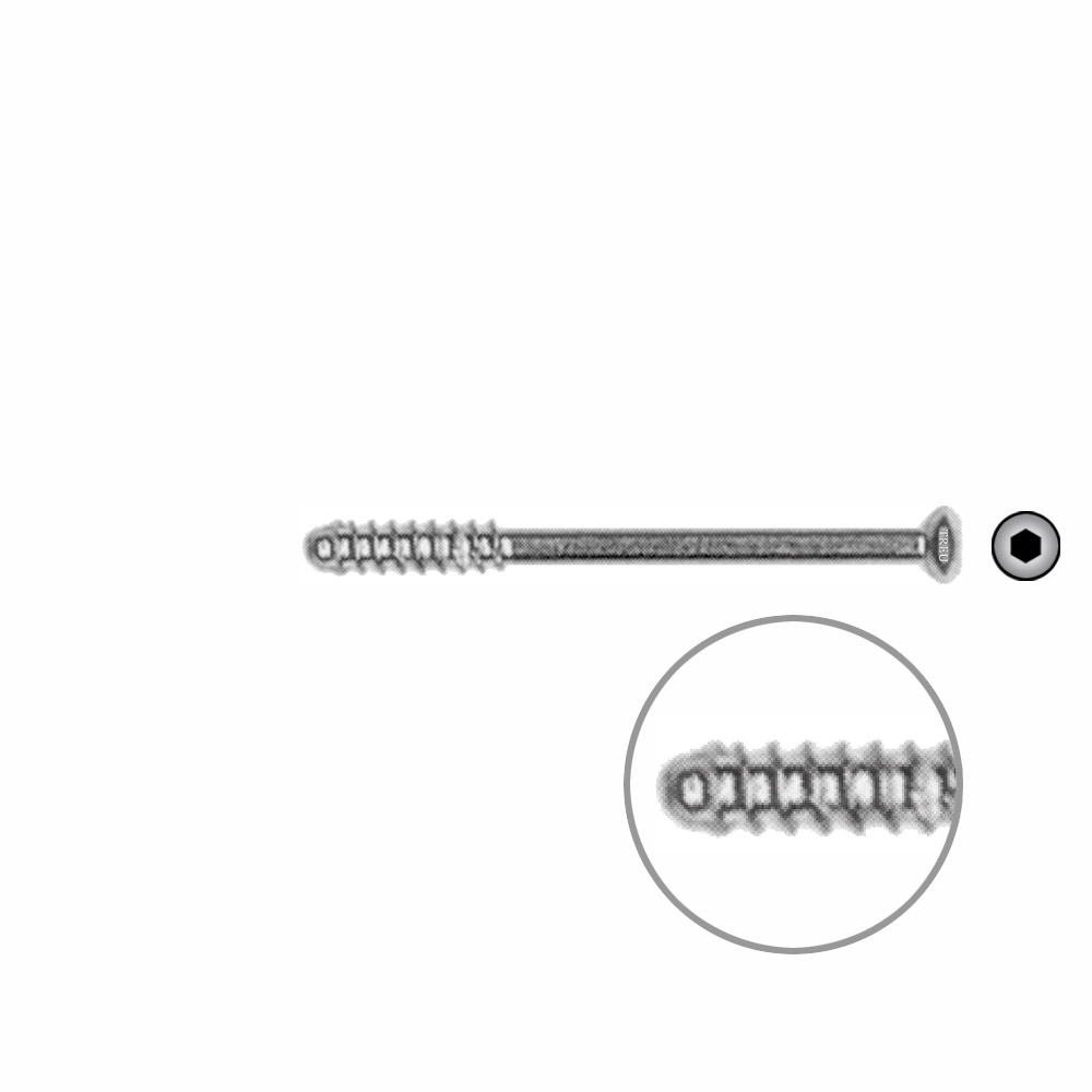 Hollow Screw 3,5 x 42mm thread 14mm SELF TAPPING 