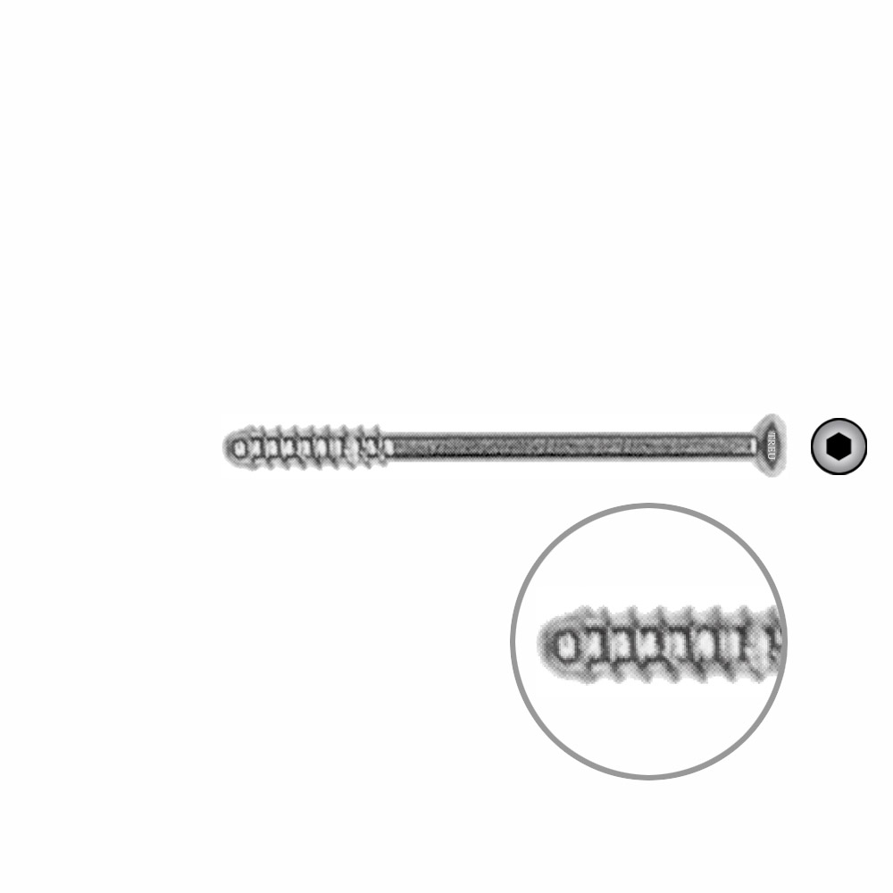 Hollow Screw 3,5 x 44mm thread 14mm SELF TAPPING 