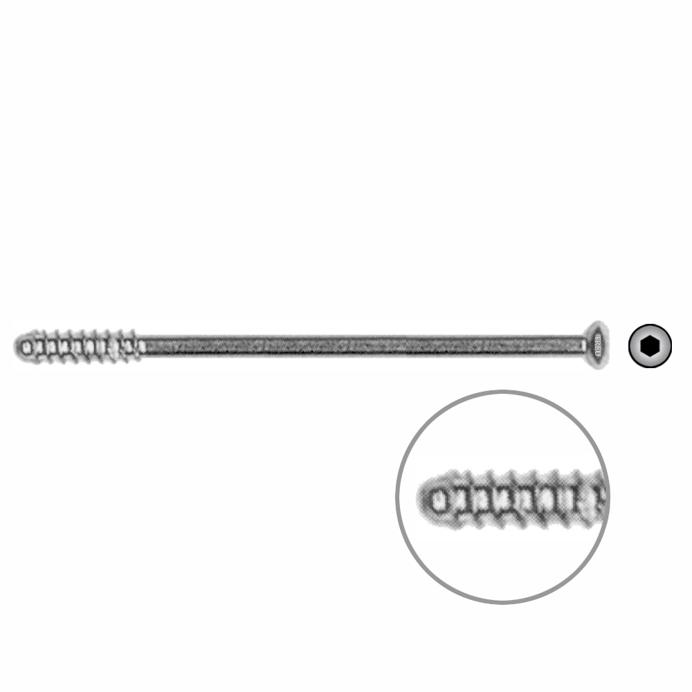 Hollow Screw 3,5 x 60mm thread 16mm SELF TAPPING 