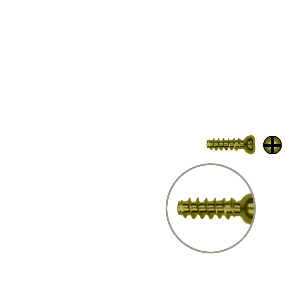 Titan canulated screw, thread length 4mm Ø 3,0 x 10mm, selfcutting 