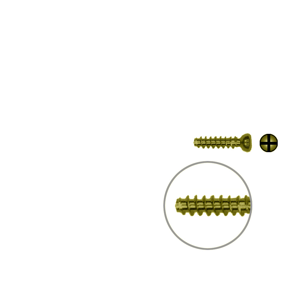 Titan cannulated screws, selfcutting Ø 3,0 x 12mm, thread length 4mm 