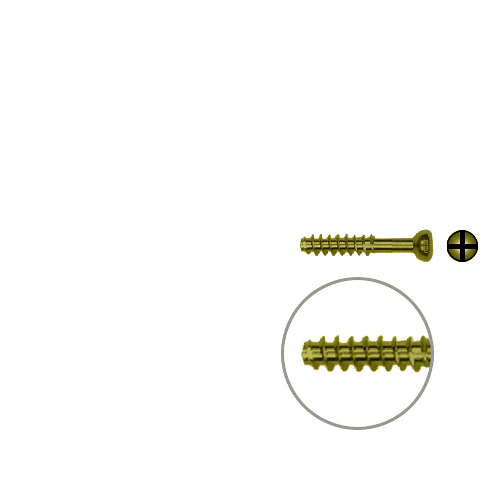 Hohlschraube 3,0 x 16mm Titan Gewindelänge 4mm, SELBSTSCHNEIDEND 