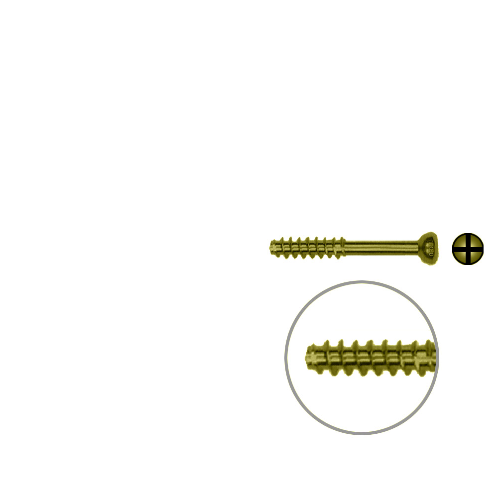 Titan cannulated screw, selfcutting Ø 3,0 x 20mm, thread length 5mm 