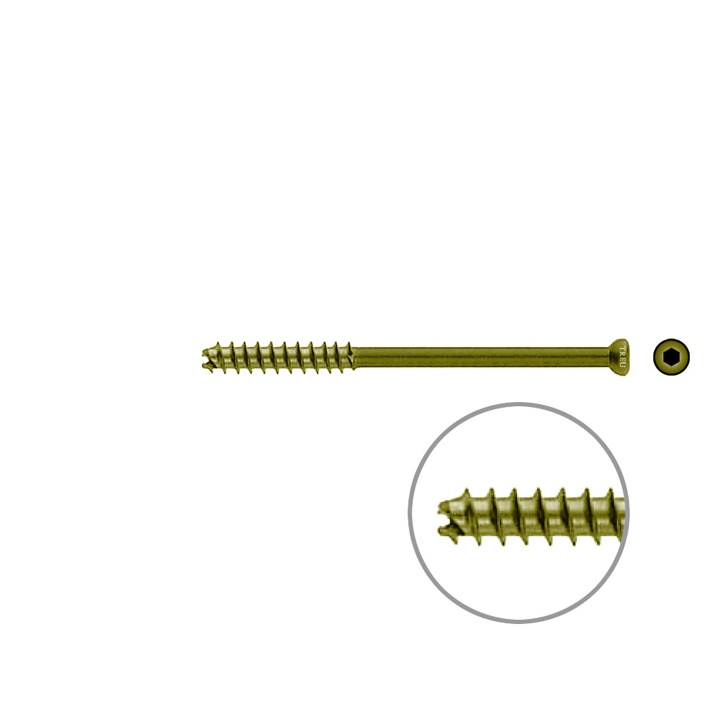 Hollow Screw 7 x 90mm thread 32mm selfcutting, TITAN 