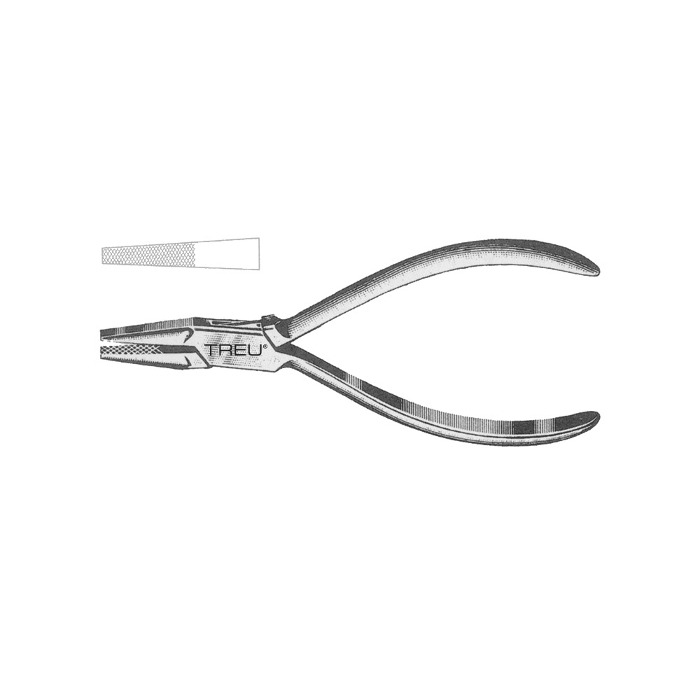 Flachzange gerieftes Maul 5mm 14cm 