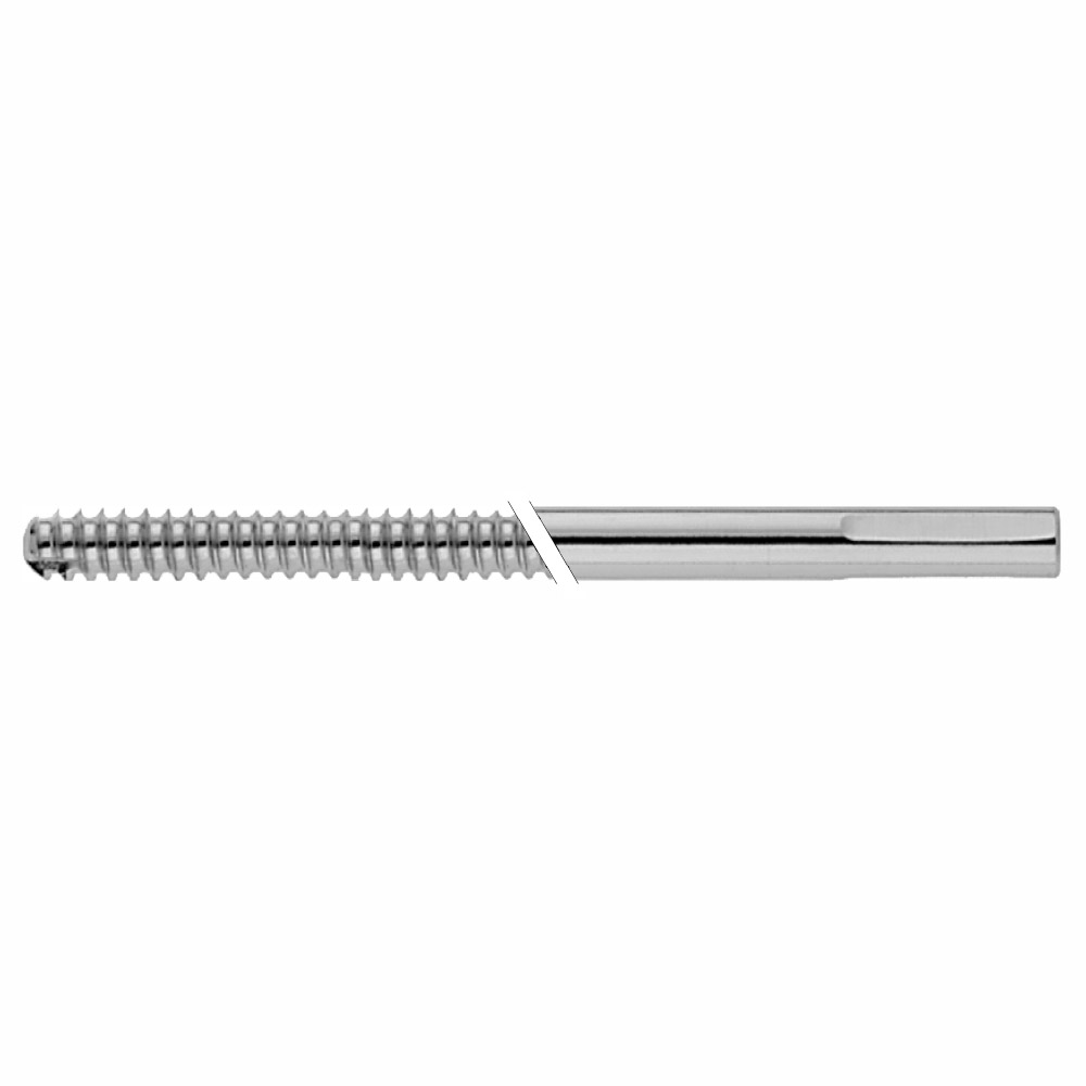 Schanz Screw 6,0 x200mm 60mm thr. triangular shaft, self-cutting 