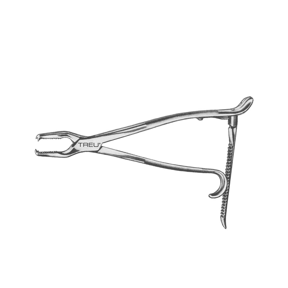 Lane bone forceps w. ratchet 330mm 